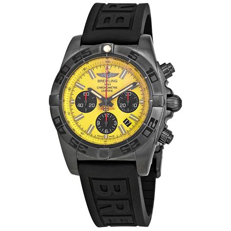 breitling yellow chronograph.